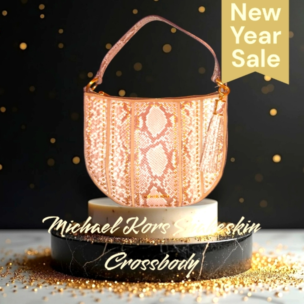 Michael Kors Snakeskin Crossbody NWT Elegant she is!